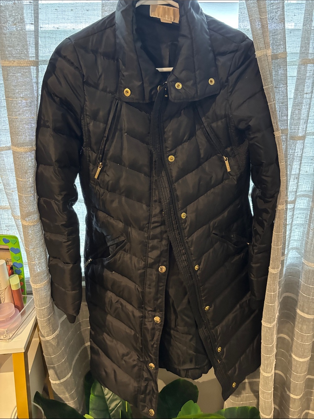Women’s Long Quilted Black Puffer Coat